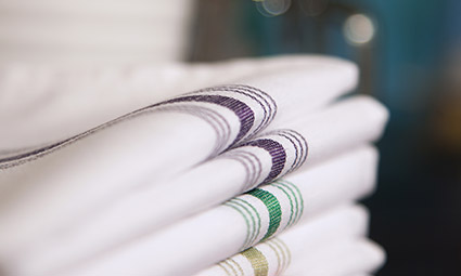 milliken signature stripe bistro napkin